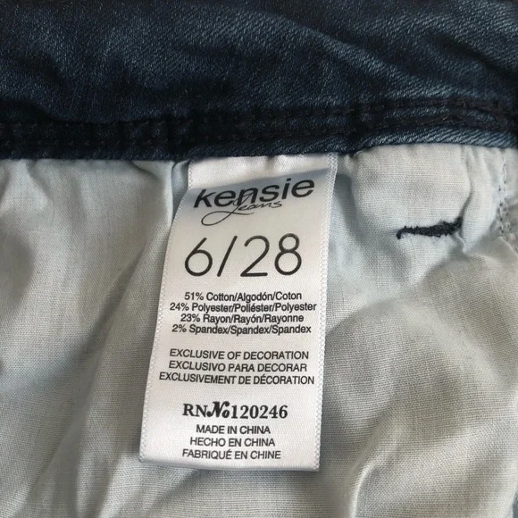 Kensie Jeans Blue Embroidered Skinny Jeans - Picture 7 of 10